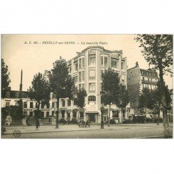 carte postale ancienne 92 NEUILLY SUR SEINE. La Nouvelle Poste et les Bains Douches