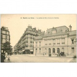 carte postale ancienne 92 NEUILLY SUR SEINE. La Justice de Paix Avenue de Chartres magasin de Pianos