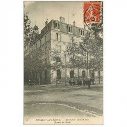 carte postale ancienne 92 NEUILLY SUR SEINE. Institution Sainte Croix Avenue du Roule 1907
