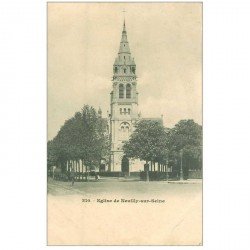 carte postale ancienne 92 NEUILLY SUR SEINE. Eglise vers 1900