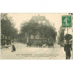 carte postale ancienne 92 MONTROUGE. Rond Point Avenues. Boulangerie Parisienne du Parc et de la République