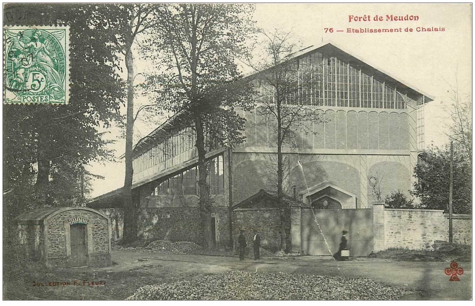 carte postale ancienne 92 MEUDON. Forêt. Etablissement de Chalais 1907