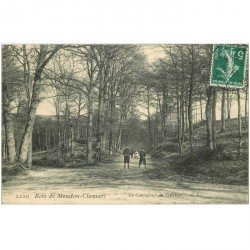 carte postale ancienne 92 MEUDON. Bois Clamart. Le Carrefour de Villebon 1909
