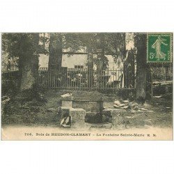 carte postale ancienne 92 MEUDON. Bois Clamart. Fontaine Sainte Marie 1922