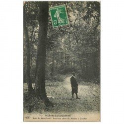 carte postale ancienne 92 MARNES LE COQUETTE. Parc Saint Cloud sous bois allant de Marnes à Garches 1913