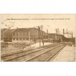 carte postale ancienne 92 MALAKOFF VANVES. Usine de Caïfa et ligne du Chemin de fer 1927