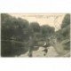 carte postale ancienne 92 LEVALLOIS PERRET. Pêche à la ligne bords de Seine 1909. Pêcheurs et Poissons