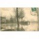carte postale ancienne 92 LEVALLOIS PERRET. Ile de la Jatte. Le Moulin Rouge 1910. Inondation
