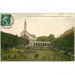 carte postale ancienne 92 ISSY LES MOULINEAUX. Maison des Ménages. Jardins et Chapelle 1909