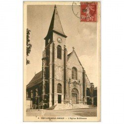 carte postale ancienne 92 ISSY LES MOULINEAUX. Eglise Saint Etienne vers 1935