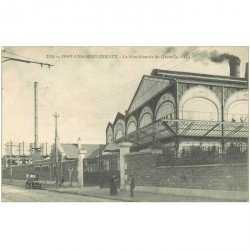 carte postale ancienne 92 ISSY LES MOULINEAUX. Blanchisserie de Grenelle 1907 voiture ancienne