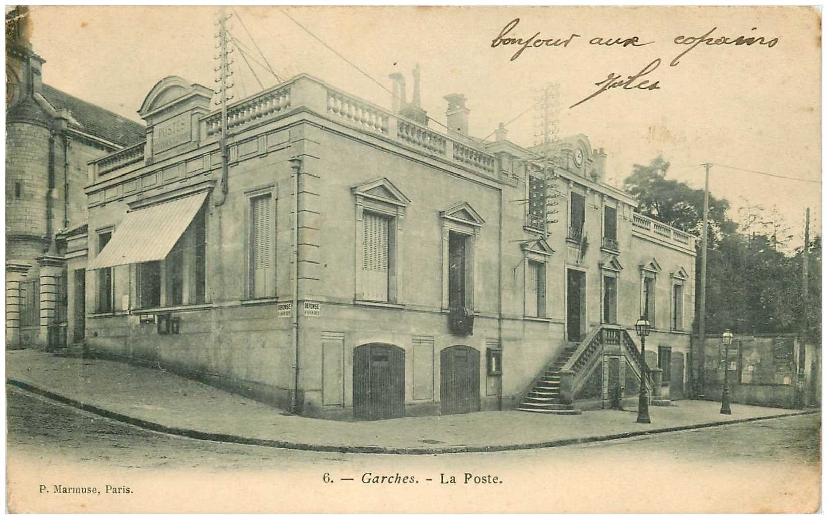 carte postale ancienne 92 GARCHES. La Poste 1903