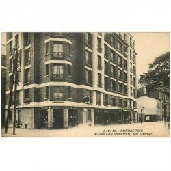 carte postale ancienne 92 COURBEVOIE. Maison des Combattants et Boulangerie rue Gaultier