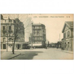 carte postale ancienne 92 COLOMBES. Place des Vallées 1925