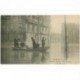 carte postale ancienne 92 CLICHY. Place des Fêtes Crue de la Seine de 1910 Pâtisserie Boulangerie et Sauveteurs en barque