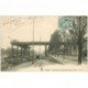 carte postale ancienne 92 CLICHY. Les Quais. Grandes Grues du Gaz et Péniches 1904