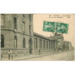 carte postale ancienne 92 CLICHY. Les Ecoles rue d'Alsace 1925