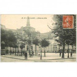 carte postale ancienne 92 CLICHY. Hôtel de Ville 1915