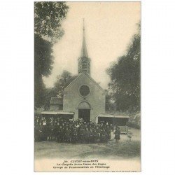 carte postale ancienne 92 CLICHY. Groupe de Pensionnaires en Pélerinage Chapelle Notre Dame des Anges