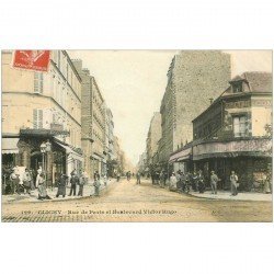92 CLICHY. Epicerie et buvette Richard Rue de Paris et Boulevard Victor Hugo 1909