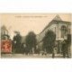 carte postale ancienne 92 CLICHY. Ancienne et Nouvelle Eglise 1911. Décollement d'un morceau en blanc...