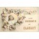 carte postale ancienne 92 CLAMART. Une Pensée d'une Fillette entourée de Fleurs 1909