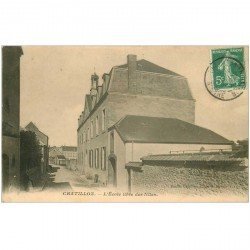 carte postale ancienne 92 CHATILLON. Ecole libre des Filles 1909