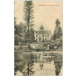 carte postale ancienne 92 CHATENAY MALABRY. Le Val d'Aulnay 1913 belle animation