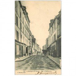 carte postale ancienne 92 BOULOGNE SUR SEINE. Rue d'Aguesseau 1904