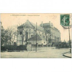 carte postale ancienne 92 BOULOGNE SUR SEINE. Pensionnat Saint Joseph 1909