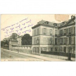 carte postale ancienne 92 BOULOGNE SUR SEINE. Ecole Réale Supérieure 1921