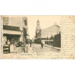 carte postale ancienne 92 BOIS COLOMBES. Le Marché 1902