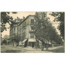carte postale ancienne 92 BILLANCOURT. Boulevard Jean Jaurès et rue de Clamart 1924