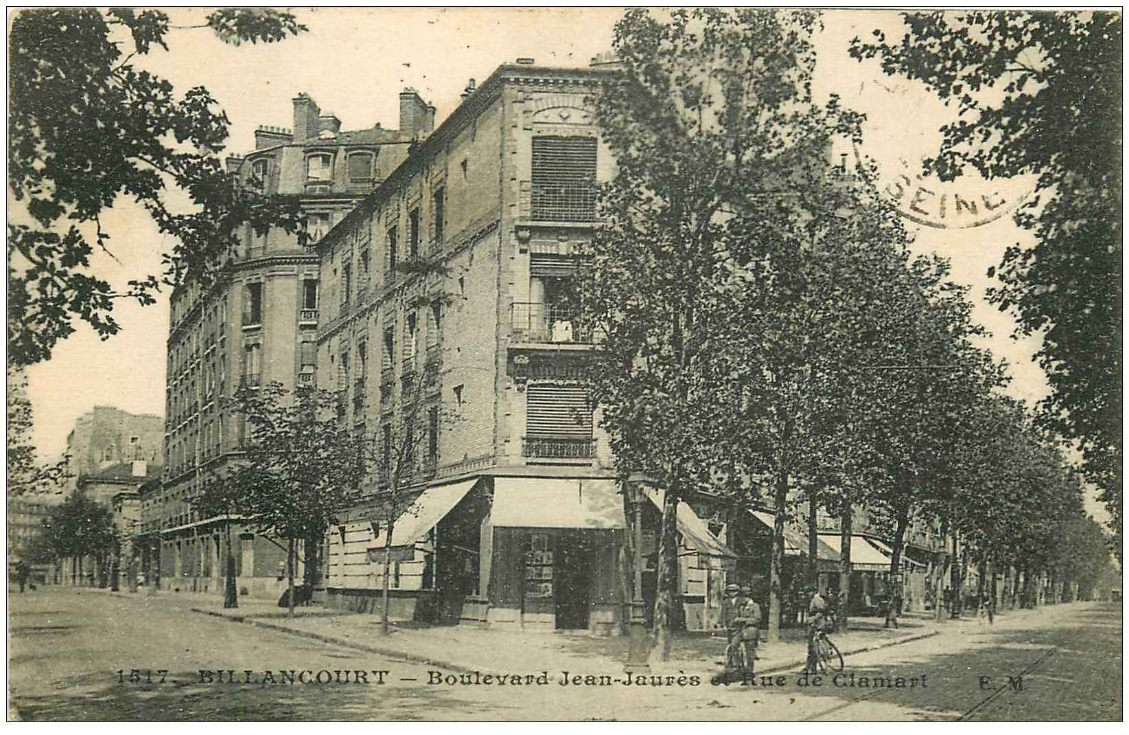 92 BILLANCOURT. Boulevard Jean Jaurès et rue de Clamart 1924
