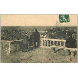 carte postale ancienne 92 BELLEVUE. Vue sur la Tour Eiffel de la Terrasse