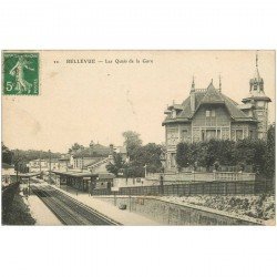 carte postale ancienne 92 BELLEVUE. Les Quais de la Gare