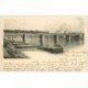 carte postale ancienne 92 ASNIERES SUR SEINE. Train sur Pont du Chemin de Fer 1902