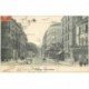 carte postale ancienne 92 ASNIERES SUR SEINE. Rue Saint Denis 1908 Hôtel Voltaire et Cacao Van Houten
