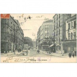 92 ASNIERES SUR SEINE. Rue Saint Denis 1908 Hôtel Voltaire et Cacao Van Houten