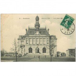 carte postale ancienne 92 ASNIERES SUR SEINE. Hôtel de Ville 1910