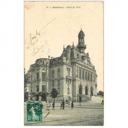 carte postale ancienne 92 ASNIERES SUR SEINE. Hôtel de Ville 1909
