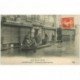 carte postale ancienne 94 ALFORTVILLE. Crue 1910. Construction Passerelle par Militaires devant Mercerie Coiffeur. Pour Alger