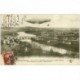 carte postale ancienne 92 BELLEVUE MEUDON.Dirigeable de Guerre République Sèvres St Cloud 1918. Zeppelin Aéronef Ballon
