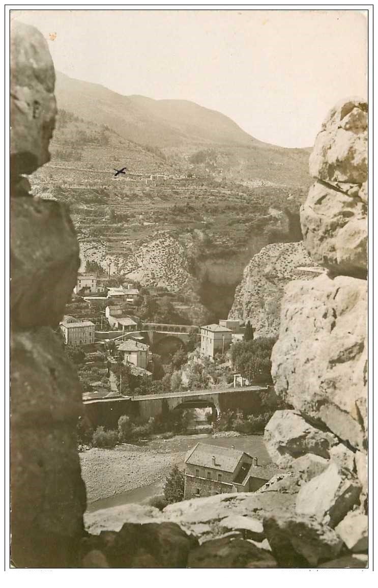 04 ENTREVAUX. Pont sur le Var et gorges Chalvagne. Cpa Photo Cpsm dentelée
