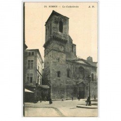 carte postale ancienne 30 NIMES. La Cathédrale