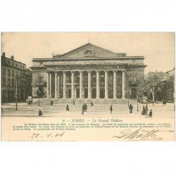 carte postale ancienne 30 NIMES. Le Grand Théâtre 1904