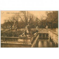 carte postale ancienne 30 NIMES. Les Bains Romains