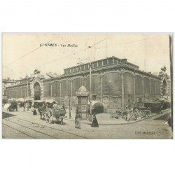 30 NIMES. Les Halles 1916 avec brocante