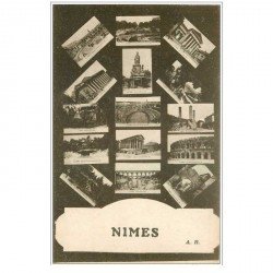carte postale ancienne 30 NIMES. Multivues