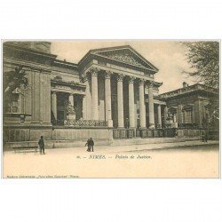 carte postale ancienne 30 NIMES. Palais de Justice vers 1900 n°16